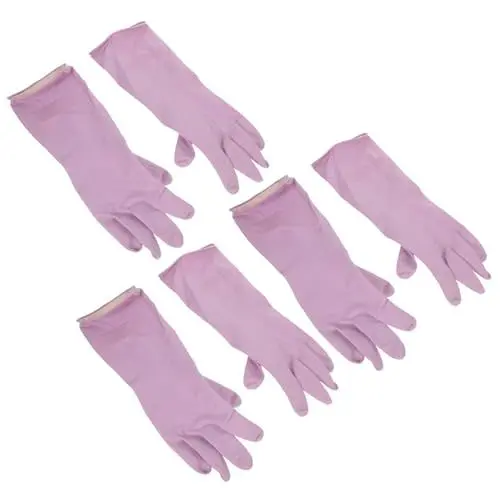 Produktbild: Ipetboom 3 Paar Haushaltsreinigungshandschuhe, Wiederverwendbare Küchen-geschirrspülhandschuhe, Latex-latexhandschuhe, Lange Handschuhe