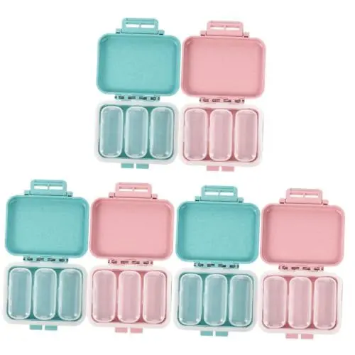 Produktbild: Ipetboom 3 Sätze 3 Sets Pillen Medikamentenspender Etui Erinnerungsetui Täglicher Pillen Organizer Halter Medikamentenschrank Organizer Erinnerung Pillen 2 Stück * 3