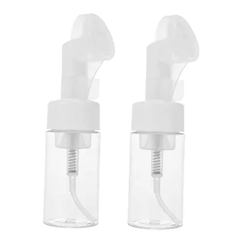 Produktbild: Ipetboom 4 Stück Funkelnde Flasche plastikflasche kunststoffflasche Hand Lotion Hand silikonpinsel shampoos Reinigung Schaumflasche Haustier Seife Reisen Spender Kieselgel Weiß