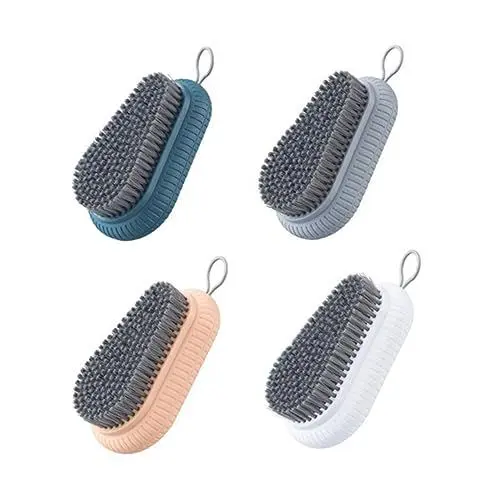 Produktbild: Ipetboom 4 Stück Reinigungsbürste Mantelbürste Kleiderwaschbürste Bodenbürstenreiniger Kleidung Schuhe Bürste Haushaltsreiniger Bürste Mit Multifunktionalem Griff Waschbürste Reinigen Abs