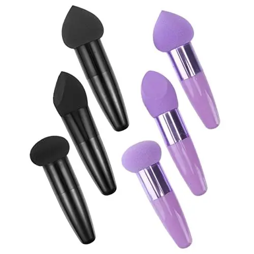 Produktbild: Ipetboom Tragbares Beauty-make-up-stift-set Schwammquaste 6-teilig Foundation-schwammpinsel Vielseitige Kosmetikwerkzeuge Für Den Täglichen Gebrauch