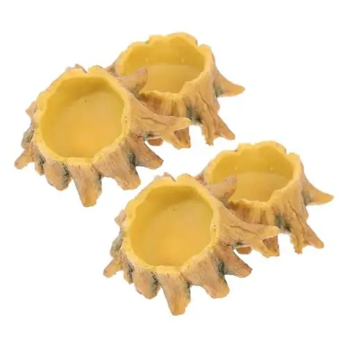 Produktbild: Ipetboom 2 Sets -wasserschale Mini-wasserschalen Für Reptilien Robuste Harzbehälter Zur Spinnenfütterung 4 Stück * 2