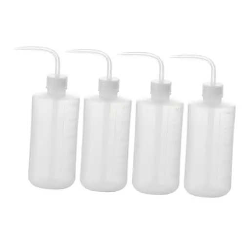 Produktbild: Ipetboom Augenspülflasche 4 Stück Flasche mit gebogenem Mund Laborspritzflasche Spülflasche aus Kunststoff Wasserflasche plastikflasche Squeeze-Flaschen Pflanzengießkanne Flaschen waschen