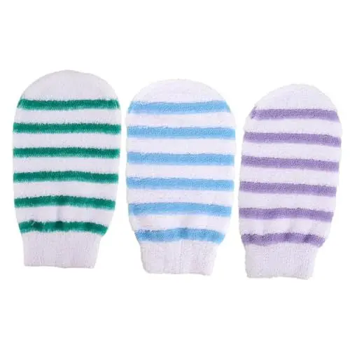 Produktbild: Ipetboom 3stücke Dusch Peeling Handschuhe Badehandschuhe Peeling Mitts Hautreinigungszubehör Für Körperpeeling Hautpflege