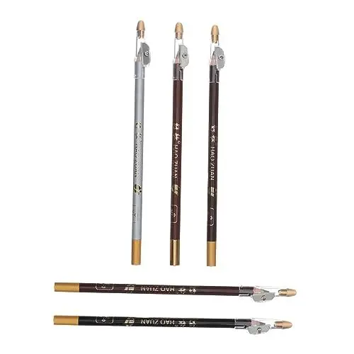 Produktbild: Ipetboom Luxuriöses 5er-pack Augenbrauen-make-up-stifte Mit Anspitzer Ebenholzbraun Augenbrauenstift-set Für Damen Tragbar Und Einfach Zu Verwenden