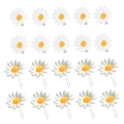 Produktbild: Ipetboom Braut Haarspange 20St Hochzeit Braut Haarspangen weißes keine Knickhaarnadel schwarz Haarklammer Tiara Gänseblümchen-Haarspangen Haargabeln Sonnenblume Kamm