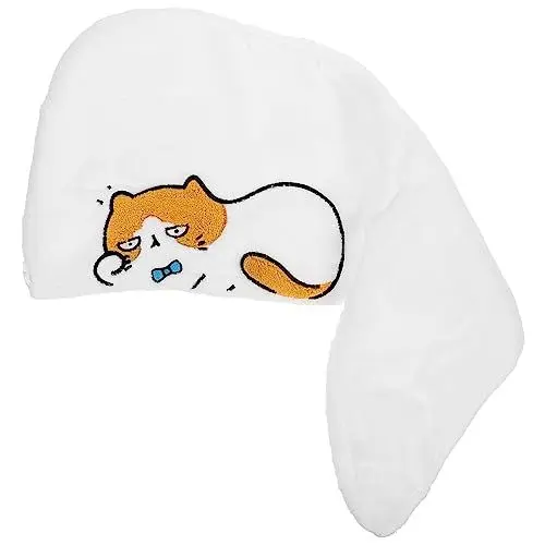 Produktbild: Ipetboom Haartrockentuch Mit Cartoon-muster Weiche Mikrofaser-badekappe Schnell Trocknend Für Damen Für Dusche Und Haarpflege Süßes Katzen-design Große Wasseraufnahme