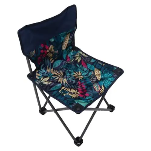 Produktbild: Ipetboom Faltbarer Campingstuhl Tragbarer Klappstuhl für Angeln Camping und Outdoor Aktivitäten Leichter und Praktischer Stuhl mit Tragetasche Dunkelblau für Strand Garten und Reisen