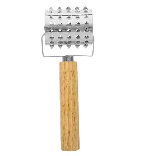 Produktbild: Ipetboom Fleischklopfer mit Holzgriff Multifunktionaler Fleischhammer zum Zartmachen von Steak Schweinefleisch und Geflügel Spitzenförmig für Optimale Ergebnisse Leicht zu Reinigen und