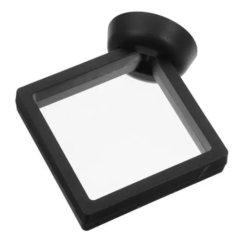 Produktbild: Ipetboom Floating Frame Vitrine für Münzen und Schmuck mit Rundem Sockel Schwarz für Schaufenster und Sammlerstücke