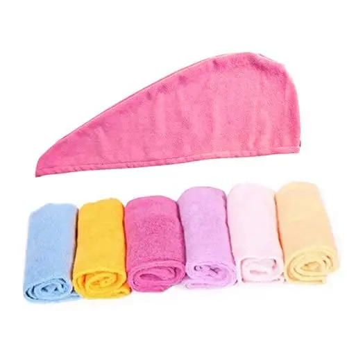 Produktbild: Ipetboom Haartrockentuch Schnelltrocknende Haarkappe Für Mädchen Haarwickeltuch Rosenrot 60 X 25 Cm