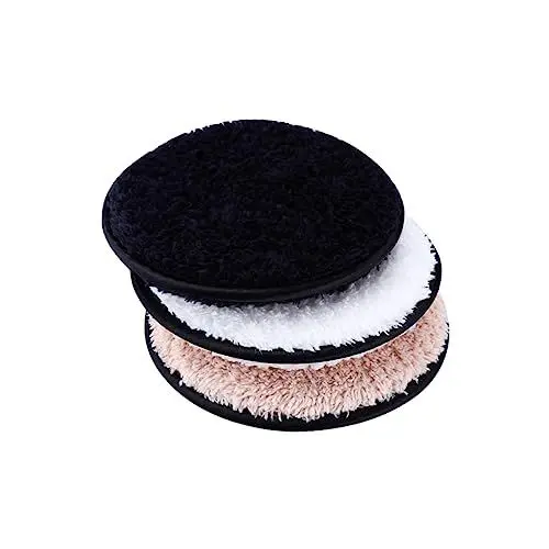 Produktbild: Ipetboom Make-up-entferner-puff 3er-pack Doppellagige Make-up-pads Reinigendes Weiches Make-up-entferner-tuch Für Das Gesicht Weiß Kaffee Schwarz
