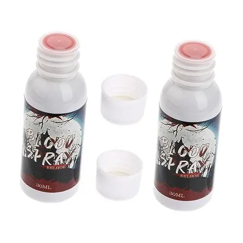 Produktbild: Ipetboom 2stücke Halloween Kunstblut Spray Ultra-realistische Bluteffekte Für Cosplay Partys Und Streiche Für Wunden Narben Und Halloween-dekoration Pro Flasche