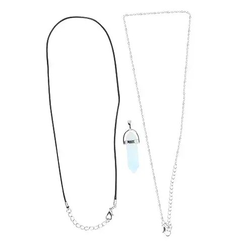 Produktbild: Ipetboom Natürlicher Stein Anhänger und Achat Kreatives Schmuckzubehör für DIY Weißer Kette und Schwarzem Lederband für Charms und Accessoires