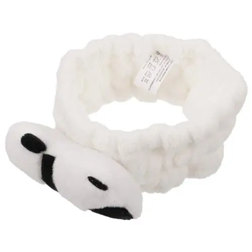 Produktbild: Ipetboom Panda-stirnband Panda-make-up-haarband Haarband Mit Cartoon-gesicht Spa-gesichtsstirnbänder Saugfähige Yoga-stirnbänder Für Frauen Mädchen Puppe Korallenvlies Makeup Entferner