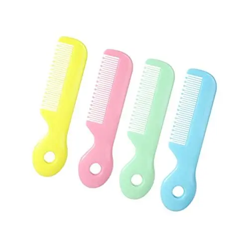 Produktbild: Ipetboom Haarkamm Für Neugeborene 4er-pack Runder Sicherheitskamm Für Sanfte Kopfhautmassage Baby Grün/gelb