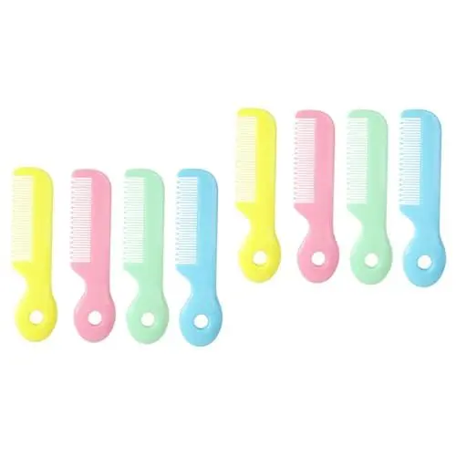 Produktbild: Ipetboom 2 Sets Baby-haarkamm für Neugeborene Duschkamm Kopfhautmassage Sicheres Abs-material Runde Zahnbürste für Babys Grün/gelb 4 Stück