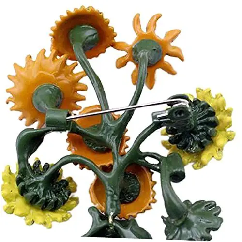 Produktbild: Ipetboom Sonnenblumen Brosche Mit Strass Damen-blumen-corsage Aus Legierung Einfache Befestigung An Kleidung Für Konferenzen Und Festivals