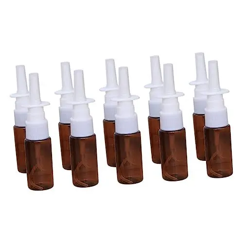Produktbild: Ipetboom Terrarien 10St Mini leere Make-up Flasche leerer Nasensprüher Sprühflaschen Nasenspray Pumpflasche Nasenspray leer Erwachsener Flasche spülen Sole reisen Container Glasbehälter