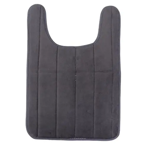 Produktbild: Ipetboom U-förmige Toilettenmatte 40x60cm Rutschfester Memory Schaum Badvorleger Dunkelgrau Badezimmerteppich Waschbar Und Pflegeleicht Für Freistehende Toiletten