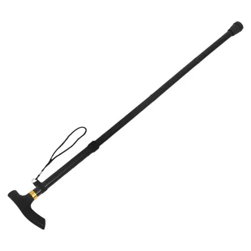 Produktbild: Ipetboom Wanderstock Stock Für Frauen Stock Mit Sitz Herrenstock Zusammenklappbarer Gehstock Stöcke Für Frauen Weißer Stock Gehstock Für Senioren Schwarzes Rohrstockkostüm Abs Black