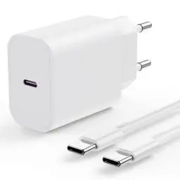 Produktbild: iPhone 16 15 Schnellladegerät, 20W USB C Ladegerät für Apple iPhone 16 Pro Max/16 Pro/15 Plus, iPad Pro 12.9/4/3th/Air/Mini/6 Gen, iPad Ladestecker Power Adapter Netzteil mit 2M Typ C Ladekabel Lang