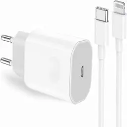Produktbild: iPhone Ladegerät,20W USB C Adapter mit 2M Lightning Kabel Ladekabel für iPhone 14/13/12/11 Pro Max/Plus,iPad Pro/Air Schnellladekabel Schnellladegerät