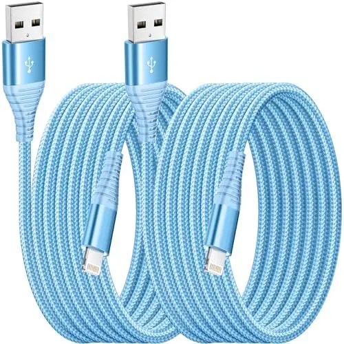 Produktbild: iPhone Ladekabel 1.8M Lang Apple Lightning Kabel iPhone Schnellladekabel MFi Zertifiziert iPhone Ladegerät Nylon USB Kabel für iPhone 14 pro 14 pro max 13 Max 12 11 SE XS X XR 8 7 6s 6 plus