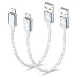 Produktbild: iPhone Ladekabel, (2 Stück, 0.3M) Lightning Kabel MFi Zertifiziert iPhone Kabel Nylon Schnellladekabel iPhone kurz USB Ladekabel für iPhone 13 12 11 Pro Max Mini XR XS X 10 8 7 6s 6 Plus 5S 5 SE 2020