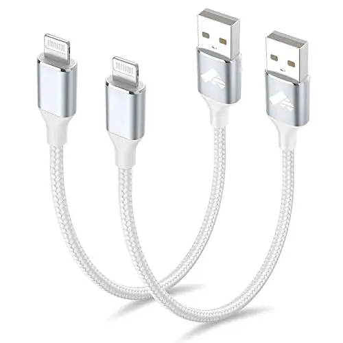 Produktbild: iPhone Ladekabel, (2 Stück, 0.3M) Lightning Kabel MFi Zertifiziert iPhone Kabel Nylon Schnellladekabel iPhone kurz USB Ladekabel für iPhone 13 12 11 Pro Max Mini XR XS X 10 8 7 6s 6 Plus 5S 5 SE 2020