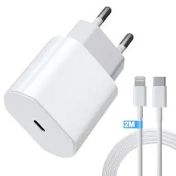 Produktbild: iPhone Schnellladegerät mit Ladekabel 2M für iPhone, 20W USB C Ladegerät mit iPhone Schnellladekabel USB C für iPhone Kompatibel mit iPhone 14/12/13/11/X/8