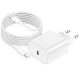 Produktbild: iPhone Schnellladegerät mit Ladekabel, iPhone Schnellladekebel 2m kable mit 20W USB C Ladegerät adapter Stecker for apple iPhone 14 Plus/13 Pro/13 Pro Max/12/11/SE/XS/8/7/6/iPad