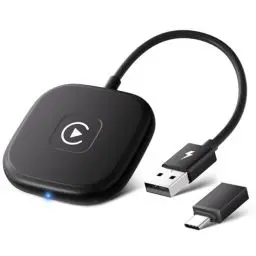 Produktbild: iPhone Wireless CarPlay Adapter, Wireless CarPlay Adapter Dongle für OEM, CarPlay Wireless Adpater für iPhone Konvertieren Verkabeltem CarPlay zu Wireless Kompatibel mit 98% der Autos, 5 GHz WiFi