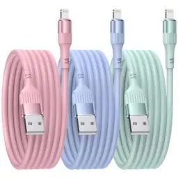 Produktbild: iphone ladekabel 3Pack 1.8M apple lightning kabel Kieselgel iPhone Schnellladekabel (MFi-Zertifiziert ) für iPhone 14 13 12 11 Pro Max Mini XR XS X 8 7 6 6s Plus SE 2020