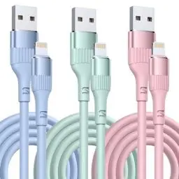 Produktbild: iphone ladekabel 3Pack 1M apple lightning kabel Kieselgel iPhone Schnellladekabel (MFi-Zertifiziert ) für iPhone 14 13 12 11 Pro Max Mini XR XS X 8 7 6 6s Plus SE 2020 (3PACK-1M)