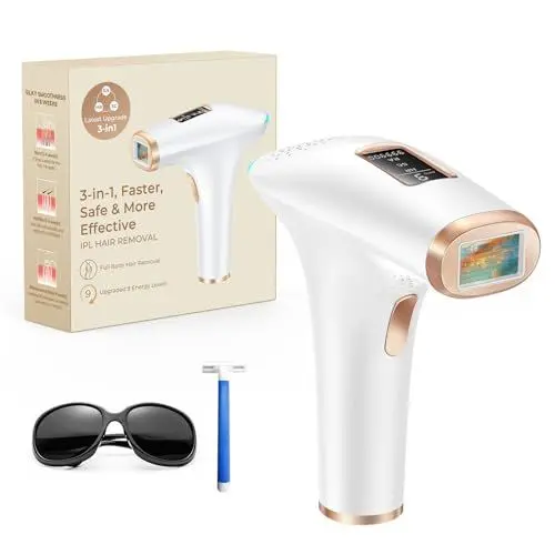Produktbild: IPL Geräte Haarentfernung Laser, 600NM-1200NM Effizient Haarentfernungsgerät mit 9 Energiestufen Hause Epilierer für Männer, Frauen, Gesicht, Achseln, Beine und Körper