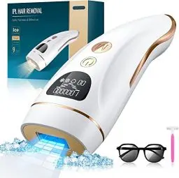 Produktbild: IPL Geräte Haarentfernung Laser Mit Gefrierfunktion, 9 Energiestufen und 1000,000 Lichtimpulse Dauerhafte Schmerzlose Laser Haarentfernung für Männer, Frauen, Gesicht, Achseln