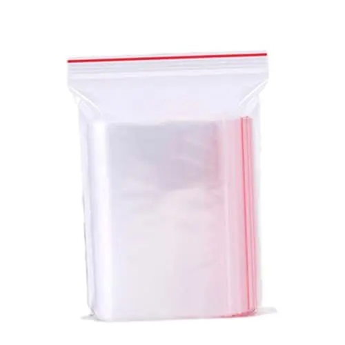 Produktbild: iplusmile 100st 1x1 Taschen Rückverfolgbare Aufbewahrungsbeutel Kunststoffbeutel Mit Reißverschluss Reißverschlussschloss Mini-geschenk Sous-vide-beutel Tasche Aufstehen Kompression X15