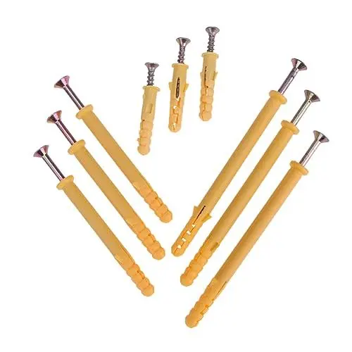 Produktbild: iplusmile 140St Dehnschraube Erweiterungs-Bot Schrauben Dübel für Trockenbauwände Dübel sortiert wandverkleidung wand polsterung Dübelset Gummistopfen Schraube Expansionsrohr Schraube Yellow