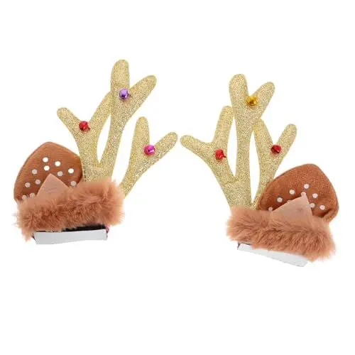 Produktbild: iplusmile 1 Paar Geweihhelm Ornament Zubehör Für Horn Rentiere Weihnachtsdekoration Rentiergeweih Ornament Hirschgeweih Ornamente Reiterhelm Ornamente Helm Rentiergeweih Plüsch