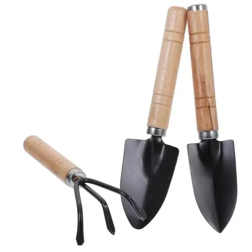 Produktbild: iplusmile Gartenpflegewerkzeuge 3 Teiliges Gartenwerkzeug Set Mit Handkelle Gartenrechen Ideal Zum Pflanzen Von Sukkulenten Robuste Handliche Gartengeräte Für Die