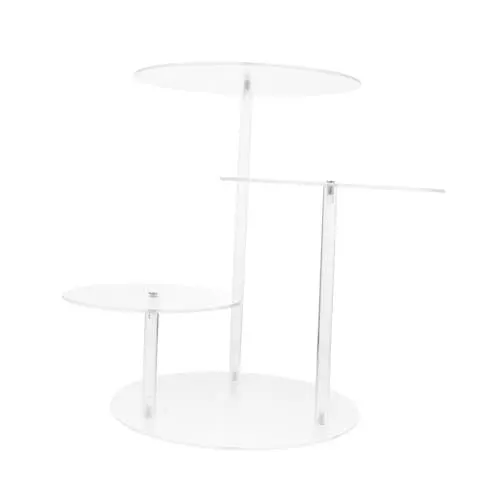 Produktbild: iplusmile 1 Satz Kuchenstand Transparenter Kuchenständer Kuchenpräsentationsständer Mehrstöckiger Kuchenständer Runder Tortenständer Dessert-Display Konditoreiständer Cupcake-Display Acryl