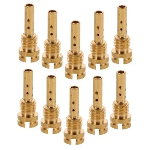 Produktbild: iplusmile 1 Satz Vergaserdüsensatz Vergaser Langsam Pilotdüse Vergaser Düsensatz Vergaser Slow Pilot Jet Kit Ersatz-vergaserdüse Scooter Vergaser Slow Pilot Jet Motorradteil Golden Kupfer