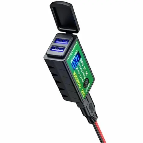 Produktbild: iplusmile SAE Auf 4 USB/c- -telefonladegerät Doppelausgangsspannungsanzeige 1 6 M Dickes Kabel Für