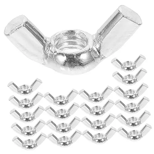 Produktbild: iplusmile Flügelmuttern Aus Karbonstahl 5/16–18 Schmetterlingsschrauben Befestigungselemente Handfest Keine Grate für Einfache Installation 20 Stück