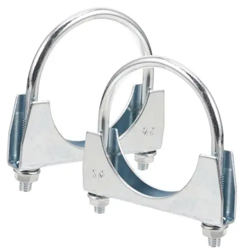 Produktbild: iplusmile 2 Stücke Auspuff Clamp U-bolzen Clamp Edelstahl Auspuff Clamp Endrohr Clamp
