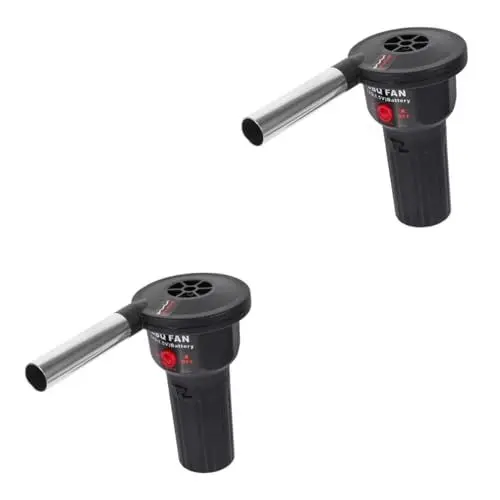 Produktbild: iplusmile 2St elektrisches Gebläse zündhölzer ignea Grillgebläse Grillfan Tragbarer Kaminventilator Grill-Feuerbläser tragbares Feuerlöschgerät Händchen halten Haartrockner