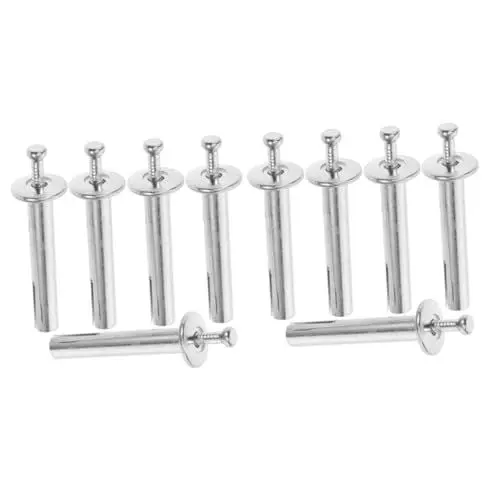 Produktbild: iplusmile 2 Sätze Dehnungsnagel Maueranker Schnuranker Dübelspreizbefestiger Loch Trockenbau-ankerset Beton Selbstbohrende Ankerschrauben Bausatz Q235 Kohlenstoffstahl Silver 10 Stück * 2