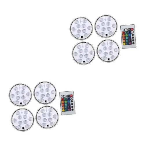 Produktbild: iplusmile 2 Sätze Tauchlampe mit Fernbedienung LED Unterwasserlicht taucherlampe dekoring geführtes Tauchlicht dekorative Lampe für Aquarien Tauchen Unterwasserbeleuchtung