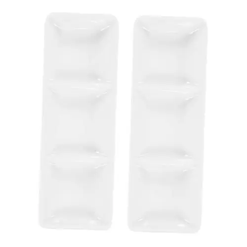 Produktbild: iplusmile Set mit 2 Unterteilten Snack-serviertabletts 6 Zoll Keramik-saucenschalen für Vorspeisen und Gewürze